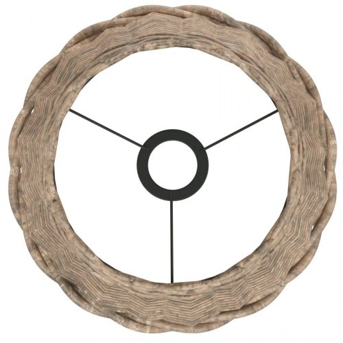 Lampeskærm Ø30 × 20 cm i flet - brun