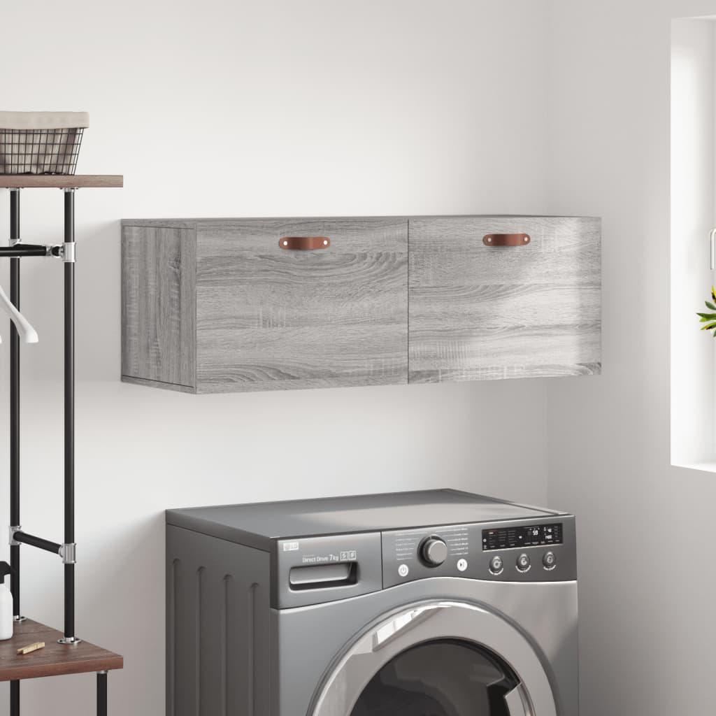 Vægskab 100×36,5×35 cm i konstrueret træ - grå sonoma-eg