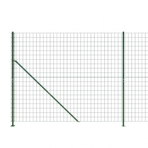Trådhegn med flange 1,4 × 25 m - grøn, galvaniseret og PVC-belagt