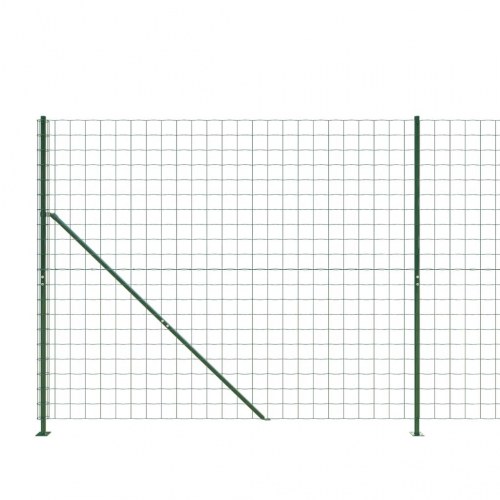 Trådhegn med flange 2 × 25 m - grøn, galvaniseret stål med PVC-belægning