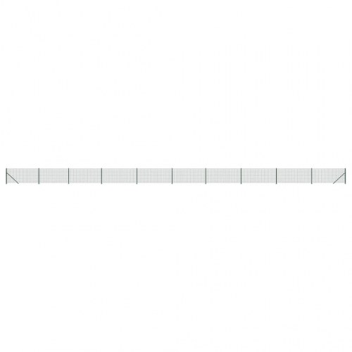 Trådhegn med flange 1 × 25 m - grøn, galvaniseret stål med PVC