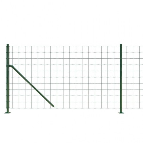 Trådhegn med flange 1,1 × 25 m - grøn, galvaniseret stål med PVC-belægning