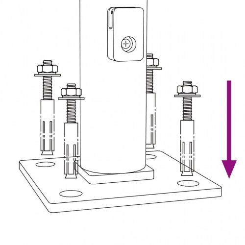 Trådhegn med flange 1x25 m antracitgrå