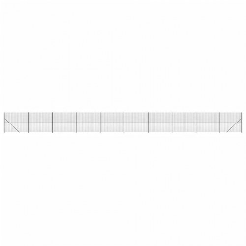 Trådhegn med flange 1,8 × 25 m - antracitgrå, galvaniseret og PVC-belagt