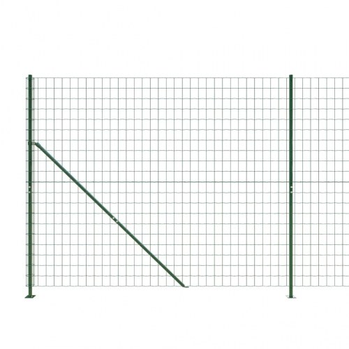 Trådhegn med flange 2 × 25 m - grøn, galvaniseret stål med PVC-belægning
