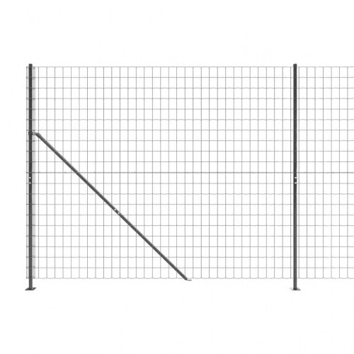 Trådhegn med flange 2 × 25 m - antracitgrå