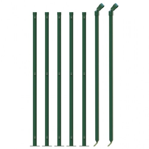 Trådhegn med flange 1,1 × 10 m - grøn, galvaniseret stål med PVC