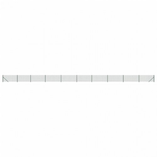 Trådhegn med flange 0,8 × 25 m - grøn, galvaniseret og PVC-belagt