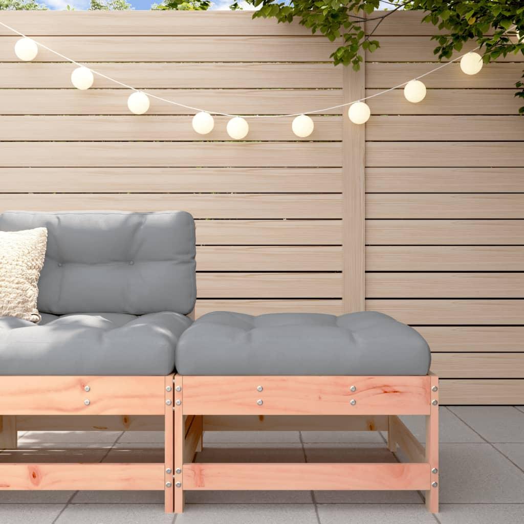 Udendørs fodskammel med hynder massivt douglasgran billede