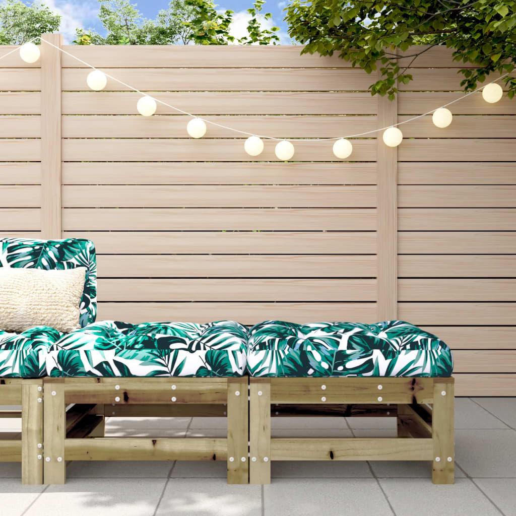 Fodskamler til haven 2 stk. med hynder imprægneret fyrretræ