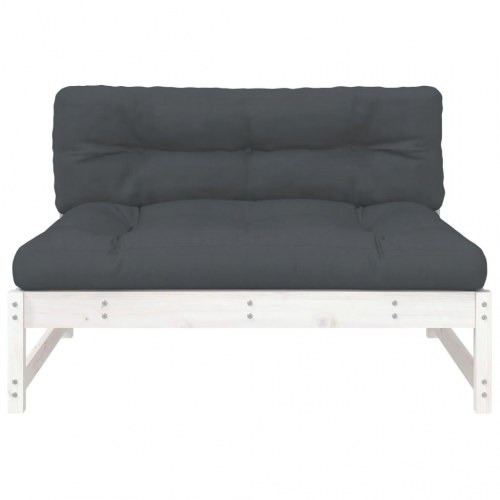 Midtermodul til sofa 120x80 cm massivt fyrretræ hvid