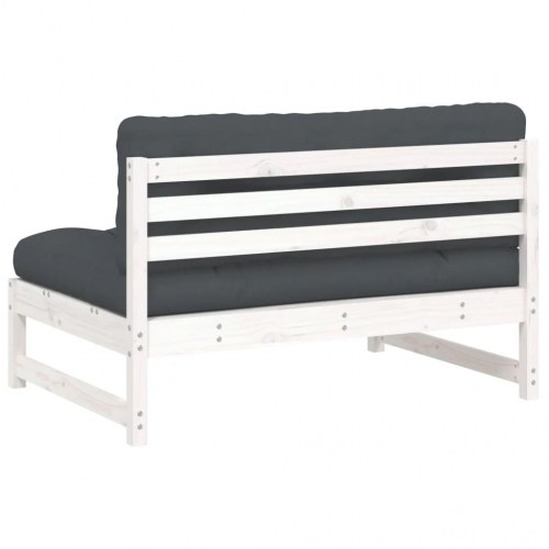 Midtermodul til sofa 120x80 cm massivt fyrretræ hvid