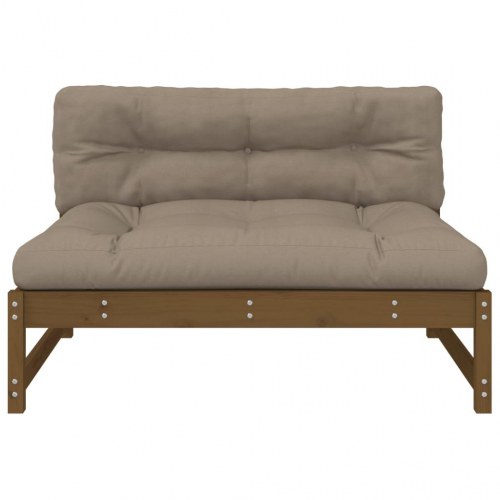 Midtermodul til sofa 120x80 cm massivt fyrretræ honningbrun