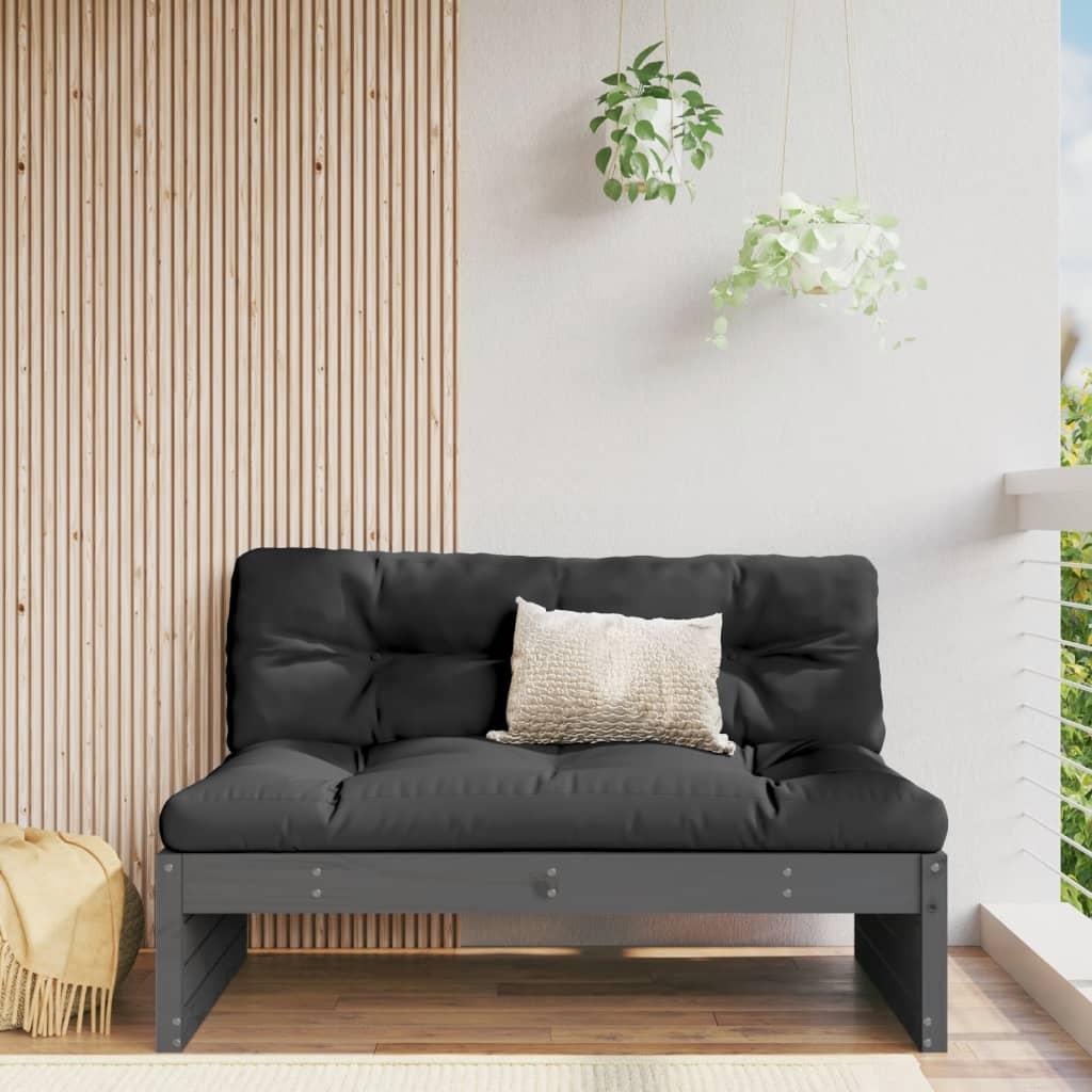 Midtermodul Til Sofa 120x80 Massivt Fyrretræ Grå
