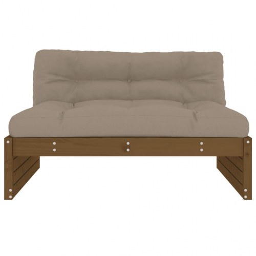 Midtermodul til sofa 120x80 cm massivt fyrretræ honningbrun