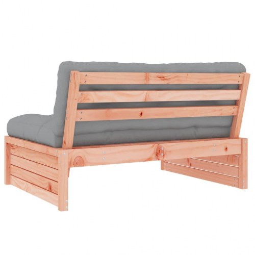 Midtermodul til havesofa 120×80 cm - massivt douglasgran med grå hynder