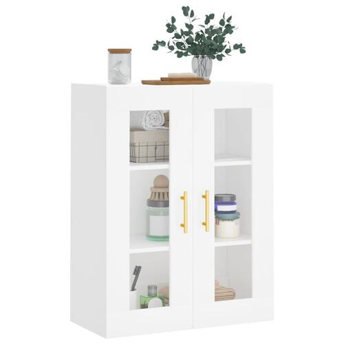 Væghængt skab 69,5x34x90 cm hvid