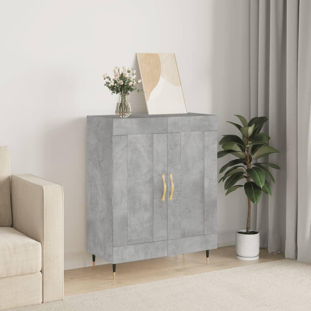 Skænk i konstrueret træ - 69,5 × 34 × 90 cm, betongrå