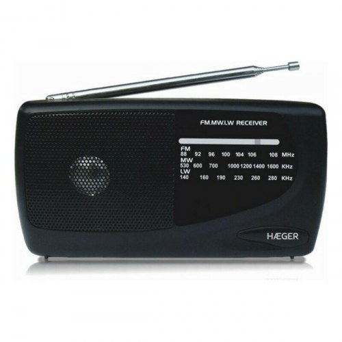 Haeger PR-TRI.002A bærbar radio AM/FM - sort
