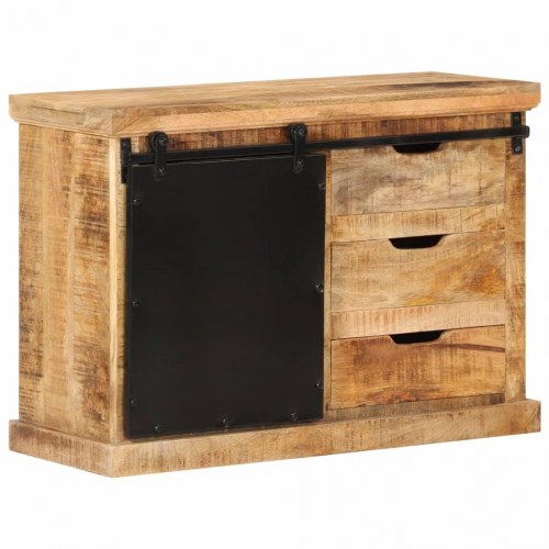 Skænk 80x30x55 cm massivt ru mangotræ