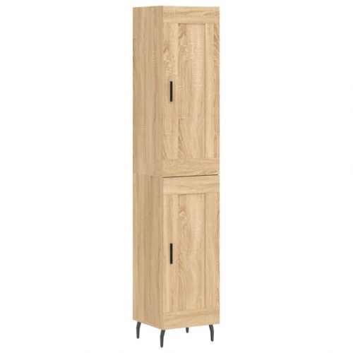 Skab 34,5x34x180 cm konstrueret træ sonoma-eg