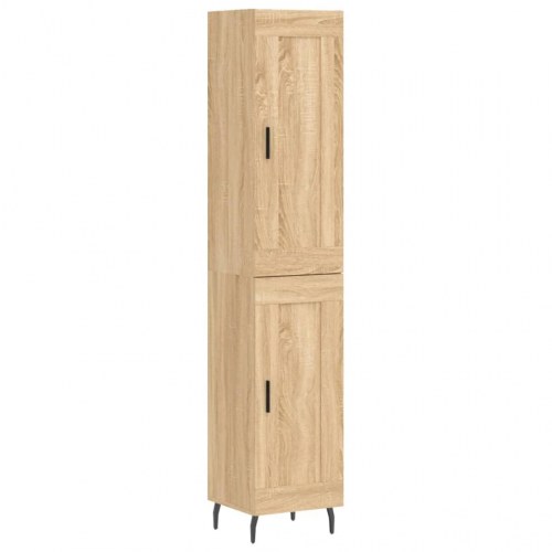 Skab 34,5x34x180 cm konstrueret træ sonoma-eg