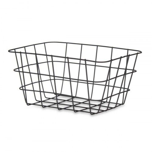 Kinvara multibrugskurv - sort metal, rektangulær 24,5 × 12 × 18 cm (6 stk.)