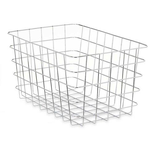 Multibrug kurv Sølvfarvet Metal 38 x 21 x 26 cm Rektangulær (6 enheder)