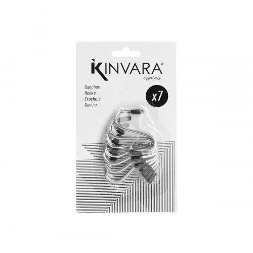 Kinvara kroge til ophæng 376 - sølvfarvet metal, 4,7 cm, sæt med 12
