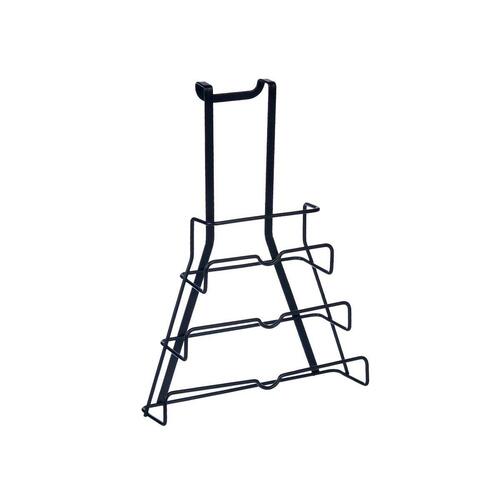 Køkkenredskaber Stand Stegepande låg Sort Jern 27 x 37 x 9 cm (6 enheder)