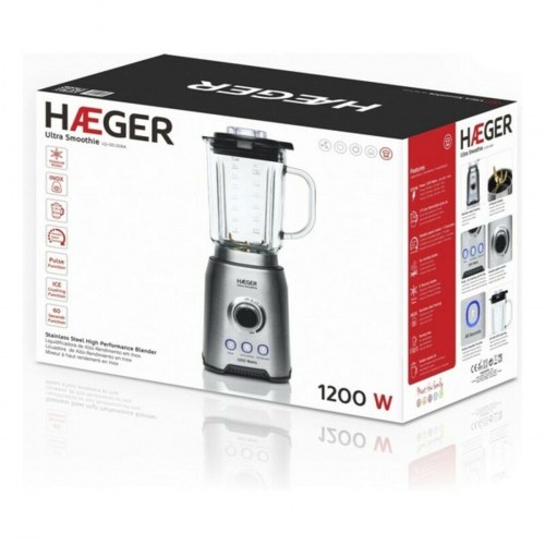 Haeger kop-blender 1200 W - 1,75 l glas, isknusning
