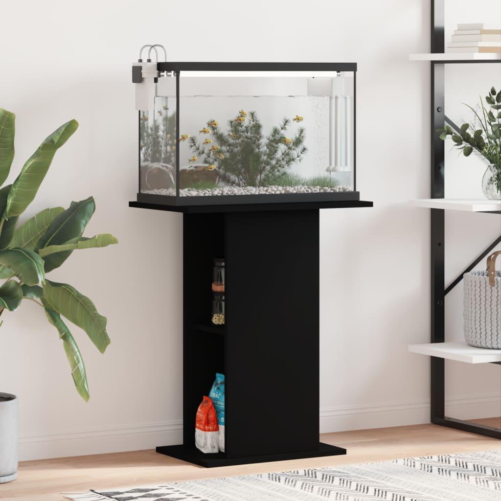 Akvariebord 60 5x36x72 5 Cm Konstrueret Træ Sort