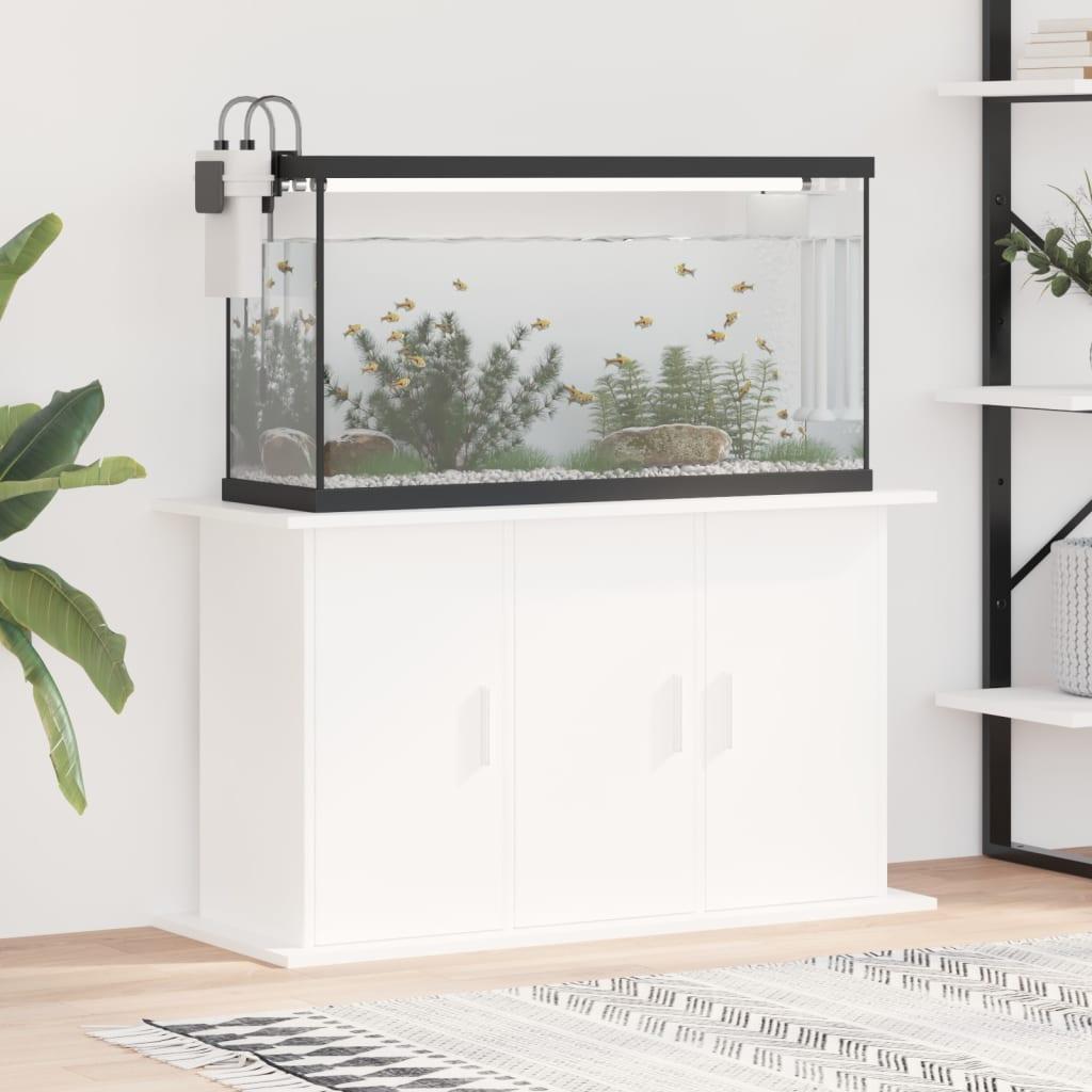 Akvariebord 101x41x58 Konstrueret Træ Hvid