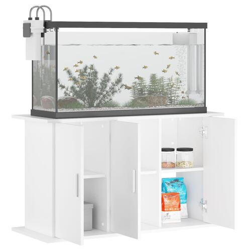 Akvariebord 101x41x58 cm konstrueret træ hvid