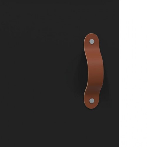 Skænk 34,5x34x90 cm konstrueret træ sort