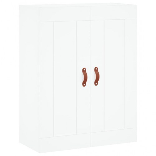 Højskab 69,5x34x180 cm konstrueret træ hvid