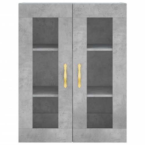 Højskab 69,5x34x180 cm konstrueret træ betongrå