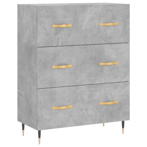 Højskab 69,5x34x180 cm konstrueret træ betongrå