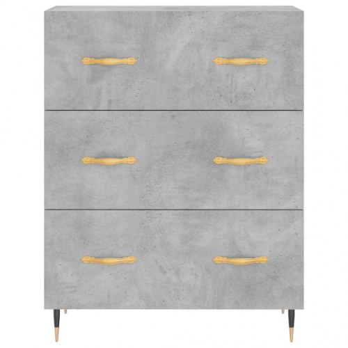 Højskab 69,5x34x180 cm konstrueret træ betongrå