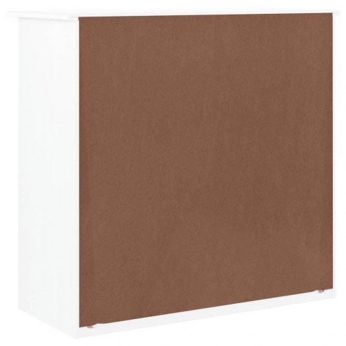 Kommode ALTA - 77×35×73 cm - massivt fyrretræ, hvid