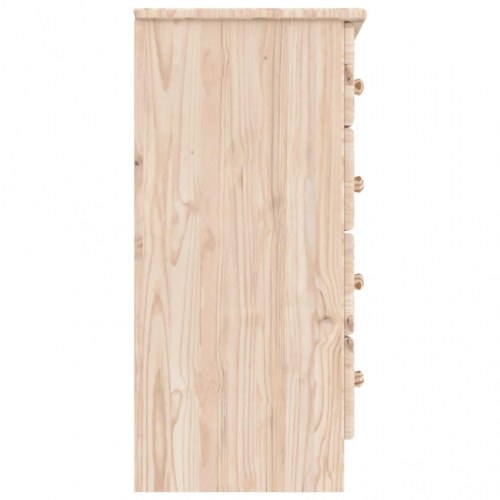 Kommode ALTA 77×35×73 cm i massivt fyrretræ - 5 skuffer