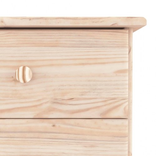 Kommode ALTA 77×35×73 cm i massivt fyrretræ - 5 skuffer