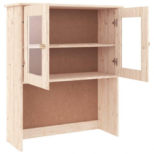 Skabstop til skænk ALTA 77×30×92 cm - massivt fyrretræ med glaslåger