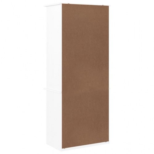 Bogreol med skuffer ALTA 60×35×142 cm - massivt fyrretræ, hvid