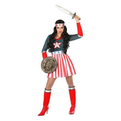 Kostume til voksne Multifarvet Superhelt (4 Dele) XL