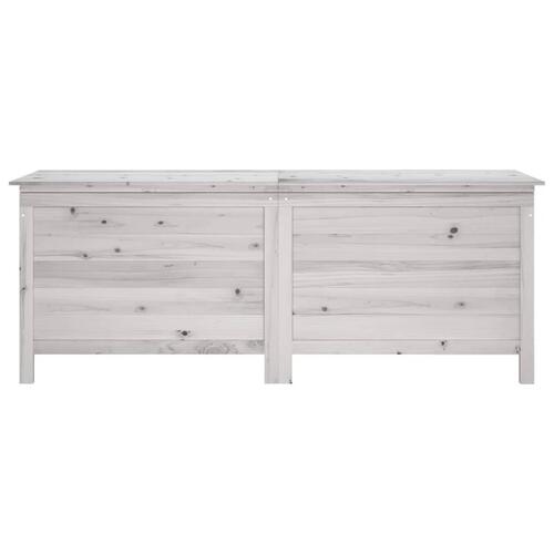 Opbevaringsboks til haven 150x50x56,5 cm massivt grantræ hvid