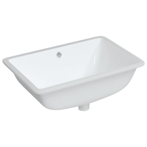Badeværelsesvask 60x40x21 cm rektangulær keramisk hvid