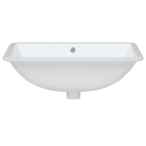 Badeværelsesvask 60x40x21 cm rektangulær keramisk hvid