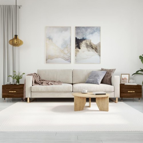 Sofaborde 2 stk. 50 x 50 x 40 cm - brun egetræsfarve