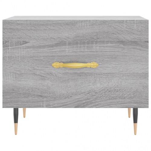 Sofaborde 2 stk. med skuffe 50 x 50 x 40 cm - grå sonoma-eg